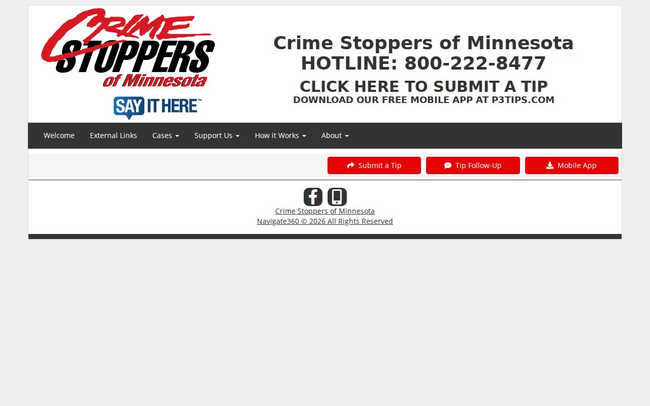 Scott County warrant records Crime Stoppers blank web tip form
